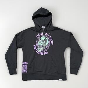 Broken Promises Small Black Pullover Hoodie Hooded Sweatshirt